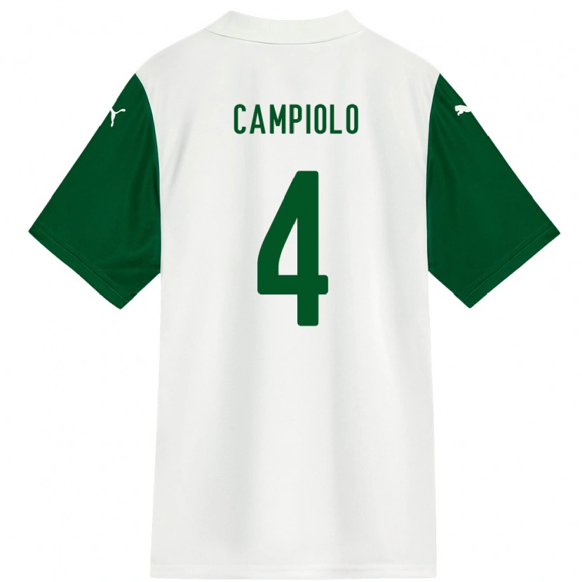 Danxen Kinder Giovanna Campiolo #4 Weiß Grün Auswärtstrikot Trikot 2025/26 T-Shirt