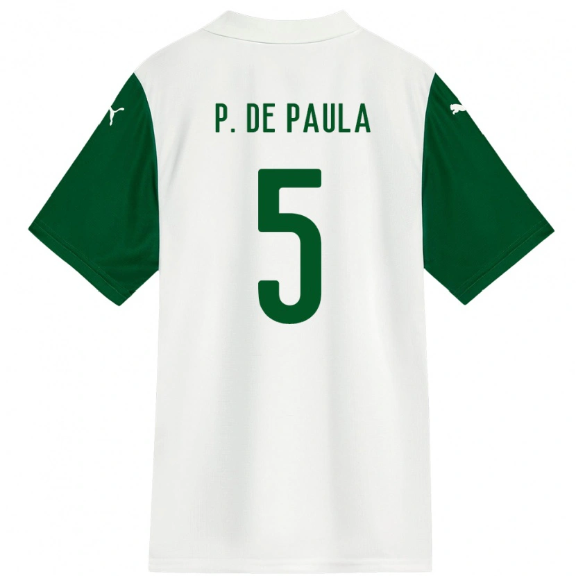 Danxen Kinder Patrick De Paula #5 Weiß Grün Auswärtstrikot Trikot 2025/26 T-Shirt