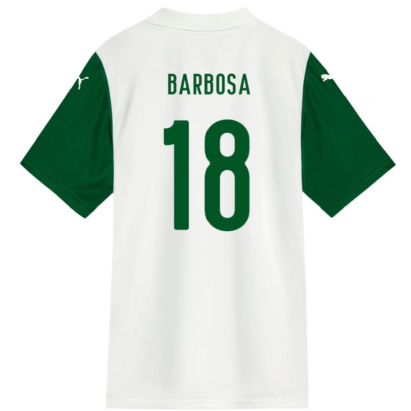Danxen Kinder Danilo Barbosa #18 Weiß Grün Auswärtstrikot Trikot 2025/26 T-Shirt