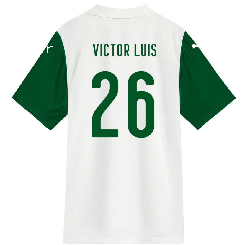 Danxen Kinder Victor Luis #26 Weiß Grün Auswärtstrikot Trikot 2025/26 T-Shirt