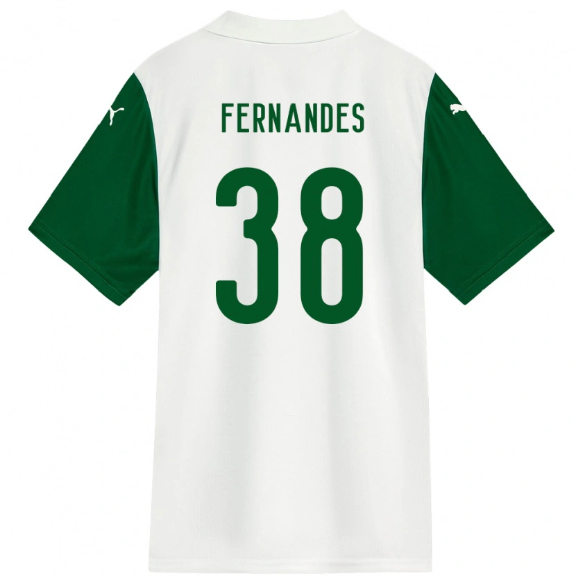 Danxen Kinder Matheus Fernandes #38 Weiß Grün Auswärtstrikot Trikot 2025/26 T-Shirt