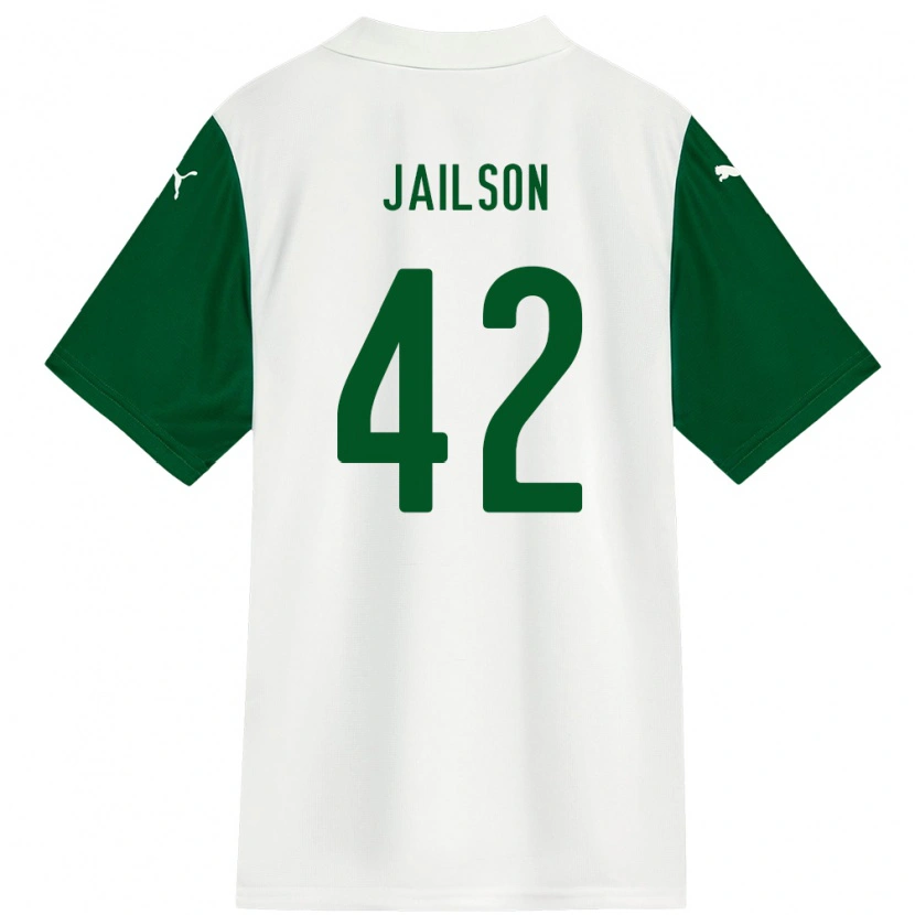 Danxen Kinder Jailson #42 Weiß Grün Auswärtstrikot Trikot 2025/26 T-Shirt