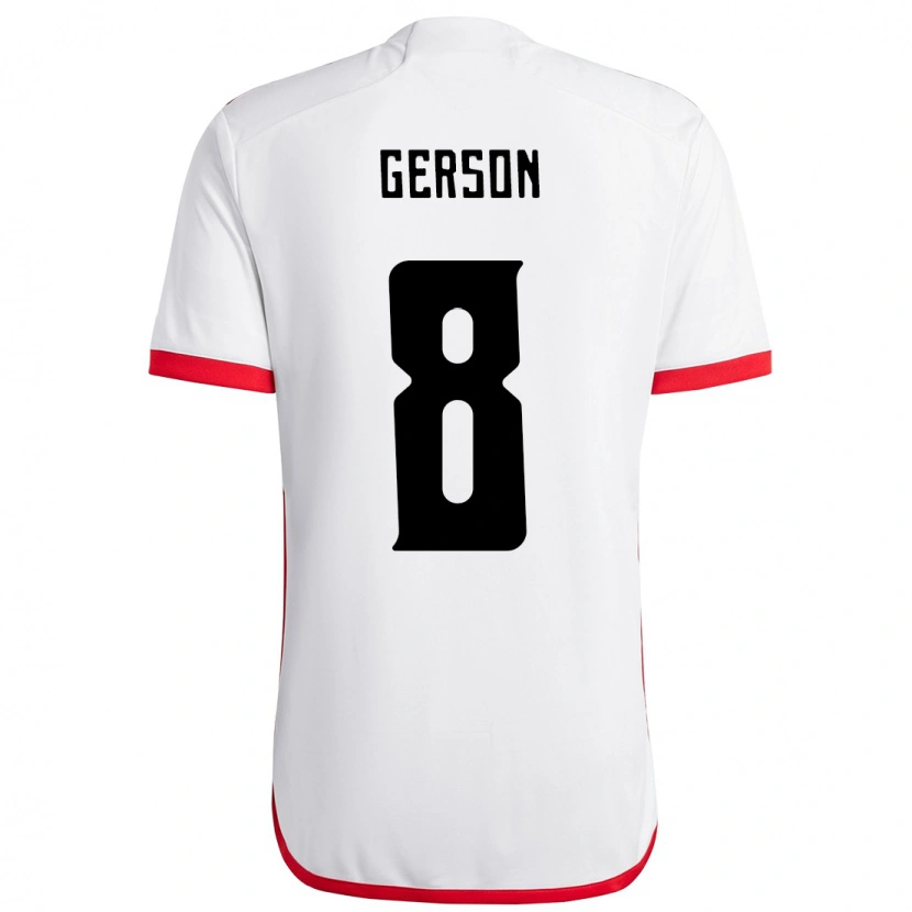 Danxen Kinder Gerson #8 Weiß Rot Auswärtstrikot Trikot 2025/26 T-Shirt