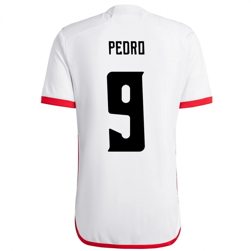 Danxen Kinder Pedro #9 Weiß Rot Auswärtstrikot Trikot 2025/26 T-Shirt