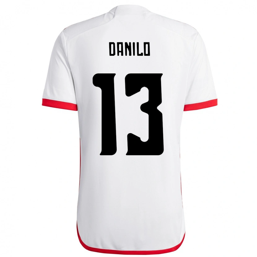 Danxen Kinder Danilo #13 Weiß Rot Auswärtstrikot Trikot 2025/26 T-Shirt