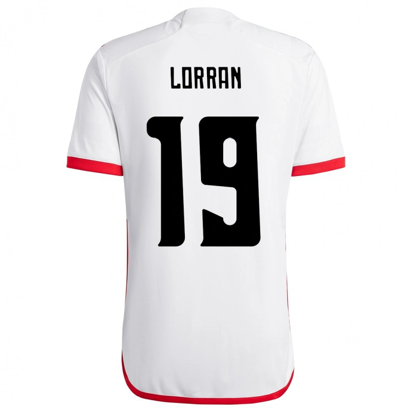 Danxen Kinder Lorran #19 Weiß Rot Auswärtstrikot Trikot 2025/26 T-Shirt