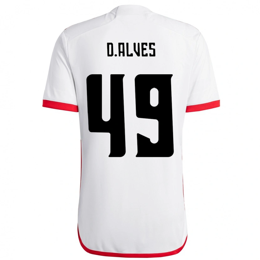 Danxen Kinder Dyogo Alves #49 Weiß Rot Auswärtstrikot Trikot 2025/26 T-Shirt