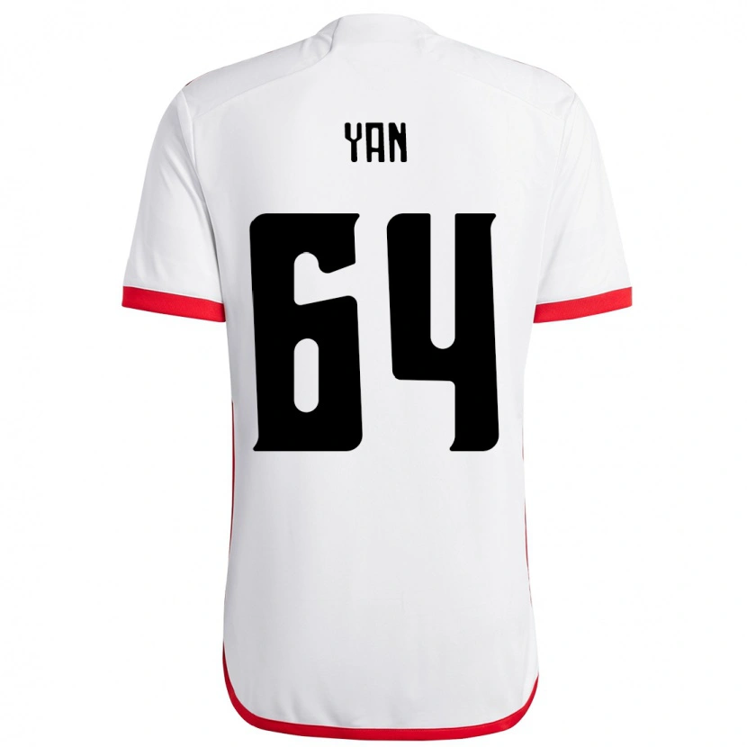 Danxen Kinder Wallace Yan #64 Weiß Rot Auswärtstrikot Trikot 2025/26 T-Shirt
