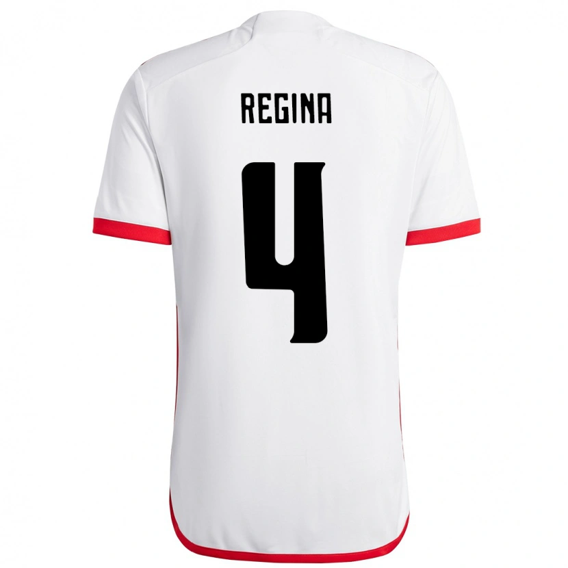 Danxen Kinder Thaís Regina #4 Weiß Rot Auswärtstrikot Trikot 2025/26 T-Shirt
