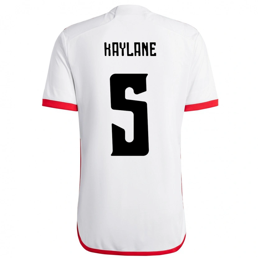Danxen Kinder Kaylane #5 Weiß Rot Auswärtstrikot Trikot 2025/26 T-Shirt