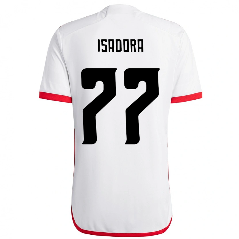 Danxen Kinder Isadora #77 Weiß Rot Auswärtstrikot Trikot 2025/26 T-Shirt