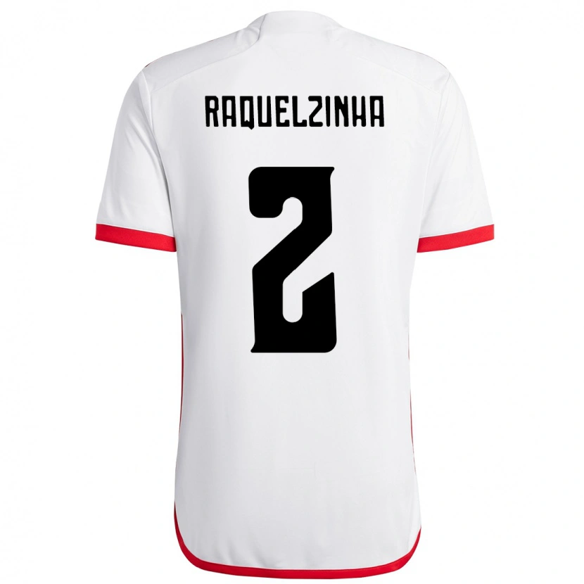 Danxen Kinder Raquelzinha #2 Weiß Rot Auswärtstrikot Trikot 2025/26 T-Shirt