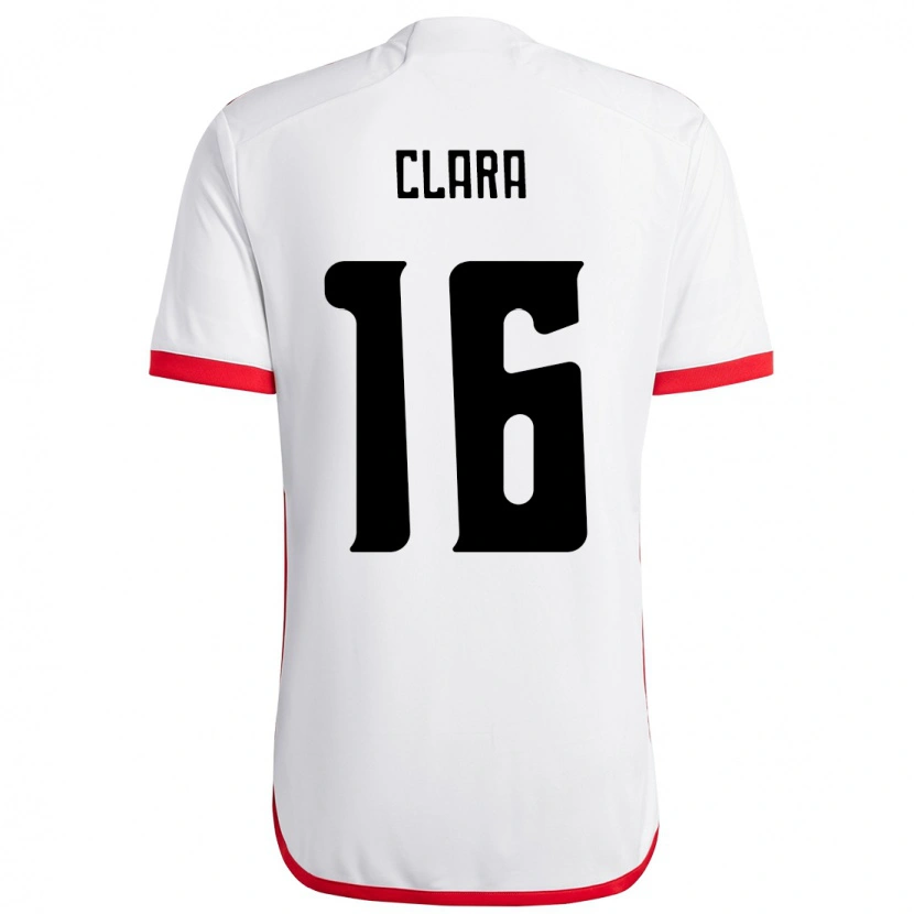 Danxen Kinder Ana Clara #16 Weiß Rot Auswärtstrikot Trikot 2025/26 T-Shirt