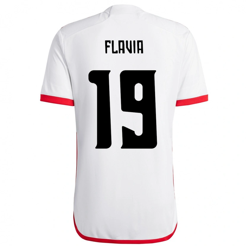Danxen Kinder Flavia #19 Weiß Rot Auswärtstrikot Trikot 2025/26 T-Shirt