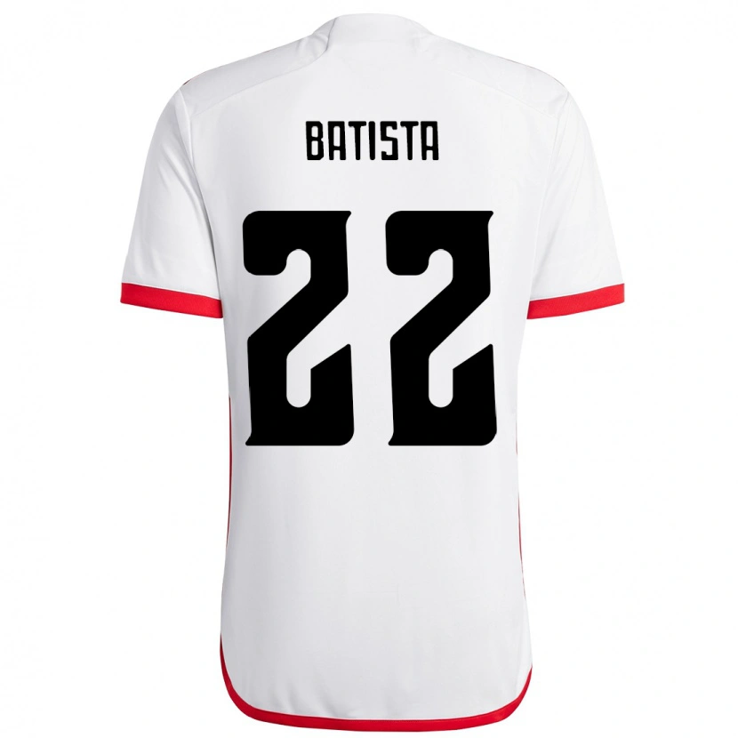Danxen Kinder Gabriel Batista #22 Weiß Rot Auswärtstrikot Trikot 2025/26 T-Shirt