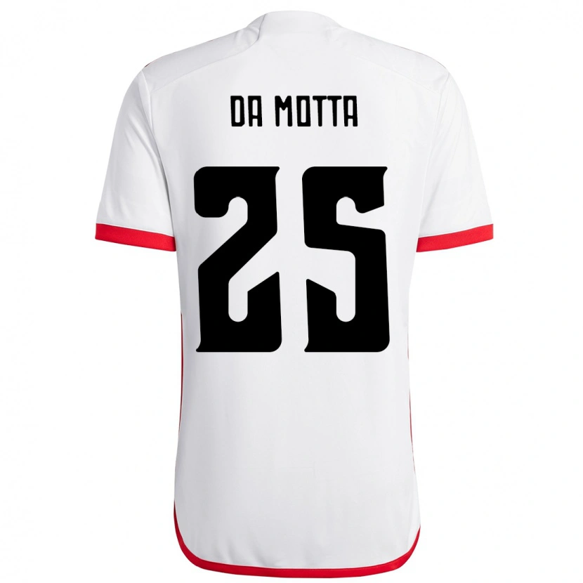 Danxen Kinder Piris Da Motta #25 Weiß Rot Auswärtstrikot Trikot 2025/26 T-Shirt