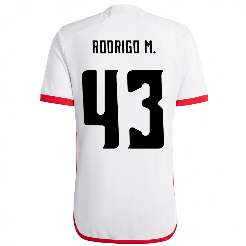 Danxen Kinder Rodrigo Muniz #43 Weiß Rot Auswärtstrikot Trikot 2025/26 T-Shirt