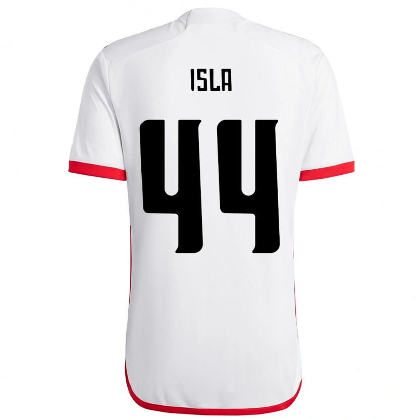 Danxen Kinder Mauricio Isla #44 Weiß Rot Auswärtstrikot Trikot 2025/26 T-Shirt