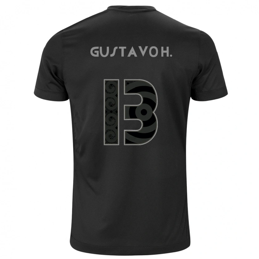 Danxen Kinder Gustavo Henrique #13 Schwarz Weiß Auswärtstrikot Trikot 2025/26 T-Shirt