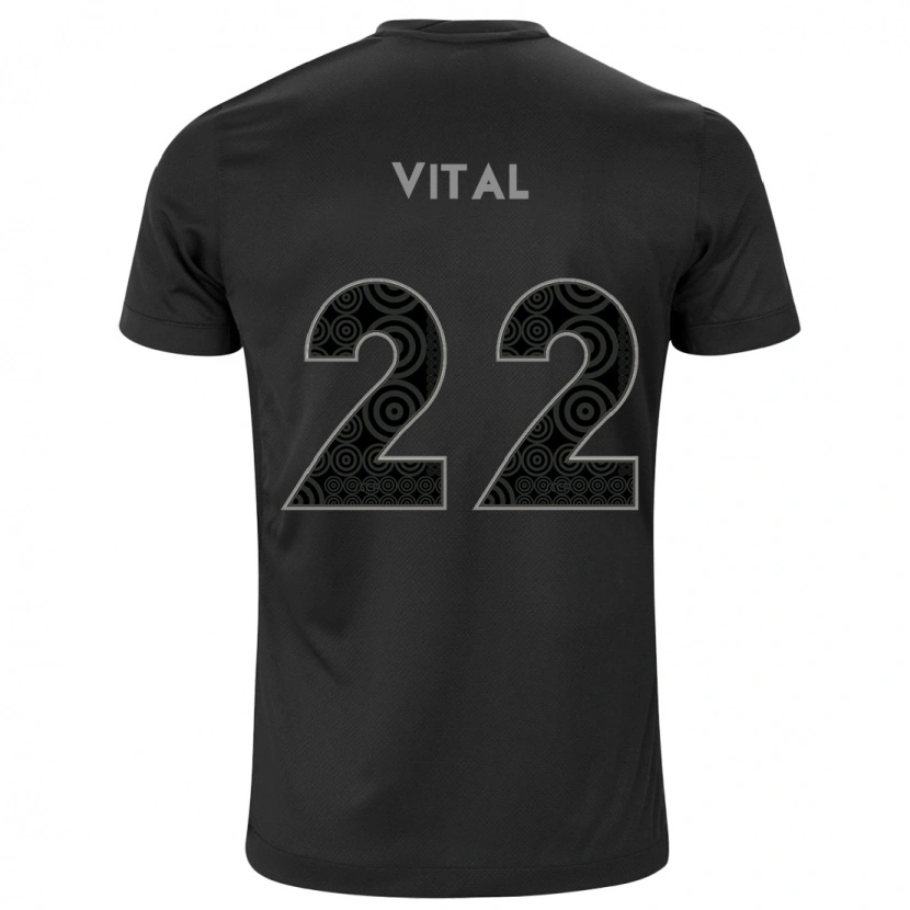 Danxen Kinder Mateus Vital #22 Schwarz Weiß Auswärtstrikot Trikot 2025/26 T-Shirt