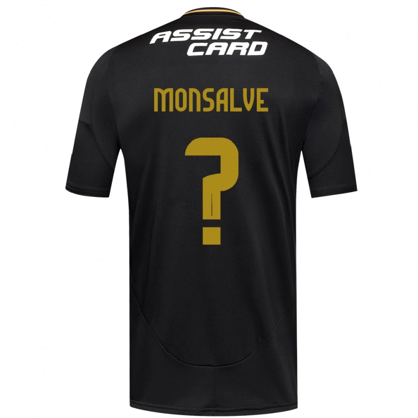 Danxen Kinder Gaspar Monsalve #0 Schwarz Weiß Auswärtstrikot Trikot 2025/26 T-Shirt