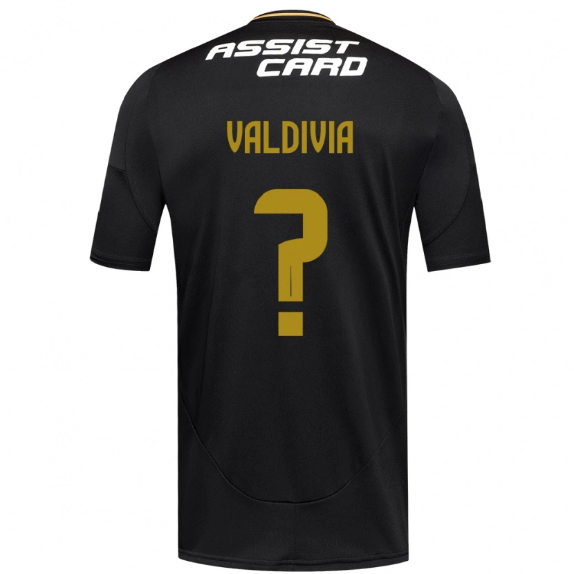 Danxen Kinder Felipe Valdivia #0 Schwarz Weiß Auswärtstrikot Trikot 2025/26 T-Shirt