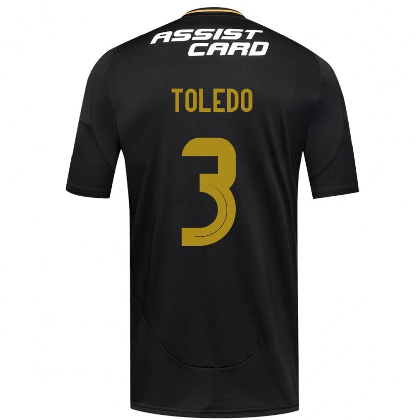 Danxen Kinder Miguel Toledo #3 Schwarz Weiß Auswärtstrikot Trikot 2025/26 T-Shirt
