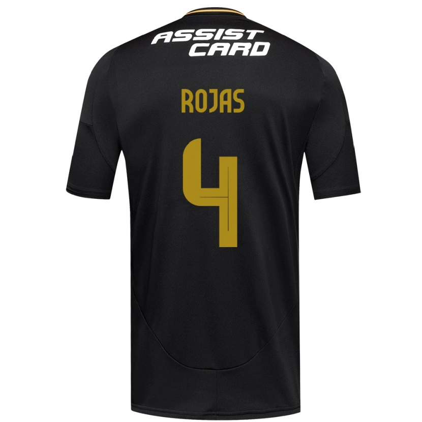 Danxen Kinder Javier Rojas #4 Schwarz Weiß Auswärtstrikot Trikot 2025/26 T-Shirt