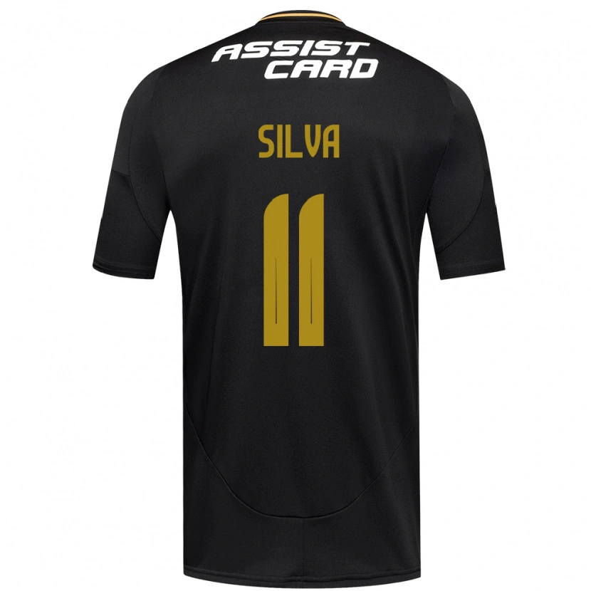 Danxen Kinder Martín Silva #11 Schwarz Weiß Auswärtstrikot Trikot 2025/26 T-Shirt