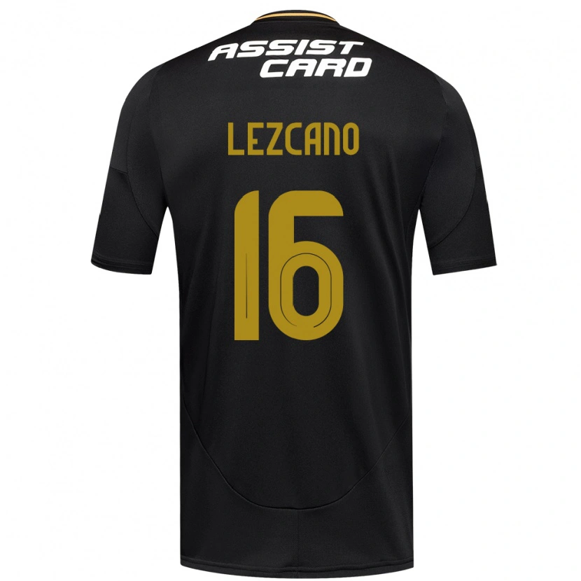 Danxen Kinder Darío Lezcano #16 Schwarz Weiß Auswärtstrikot Trikot 2025/26 T-Shirt