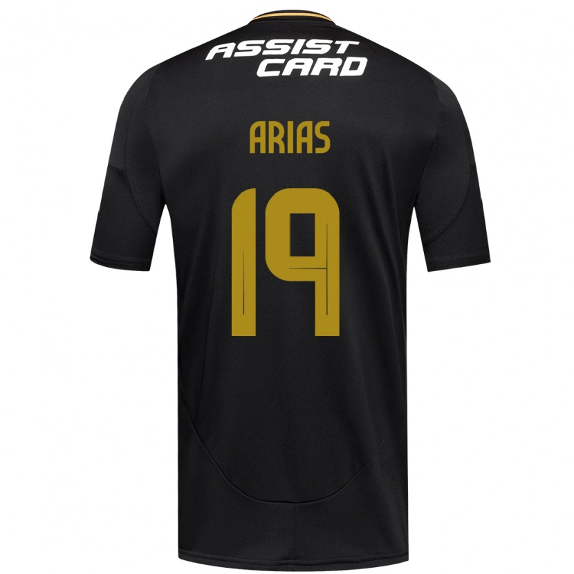 Danxen Kinder Bastián Arias #19 Schwarz Weiß Auswärtstrikot Trikot 2025/26 T-Shirt