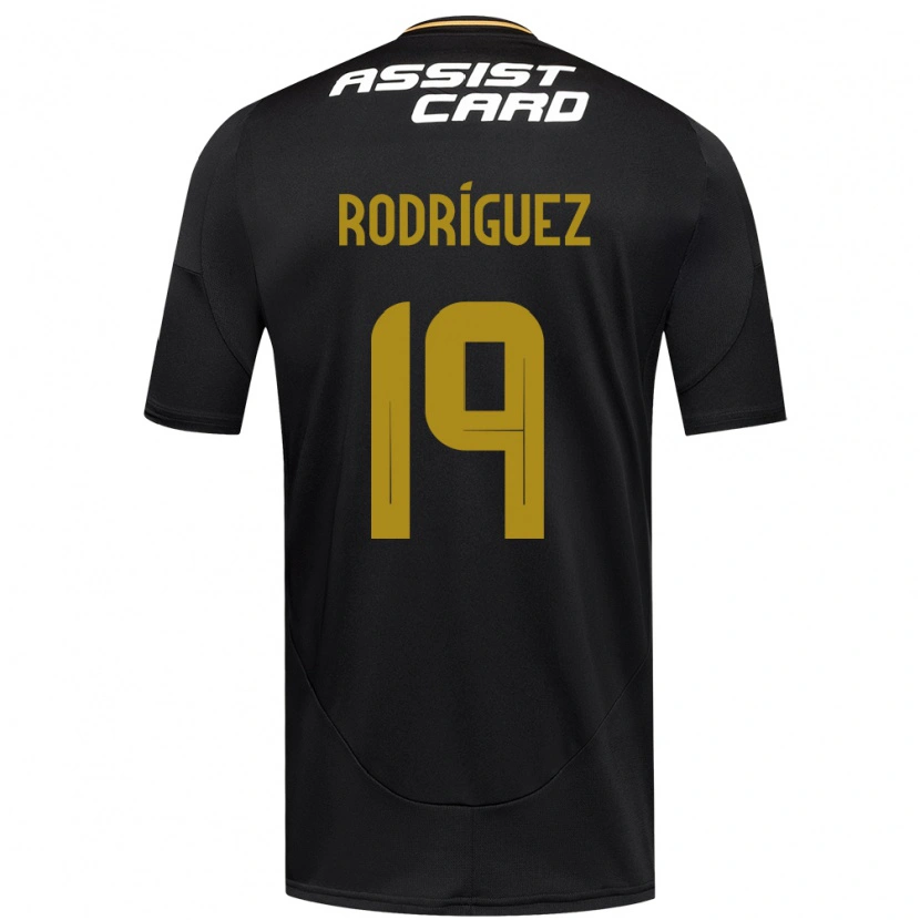 Danxen Kinder Salomón Rodríguez #19 Schwarz Weiß Auswärtstrikot Trikot 2025/26 T-Shirt