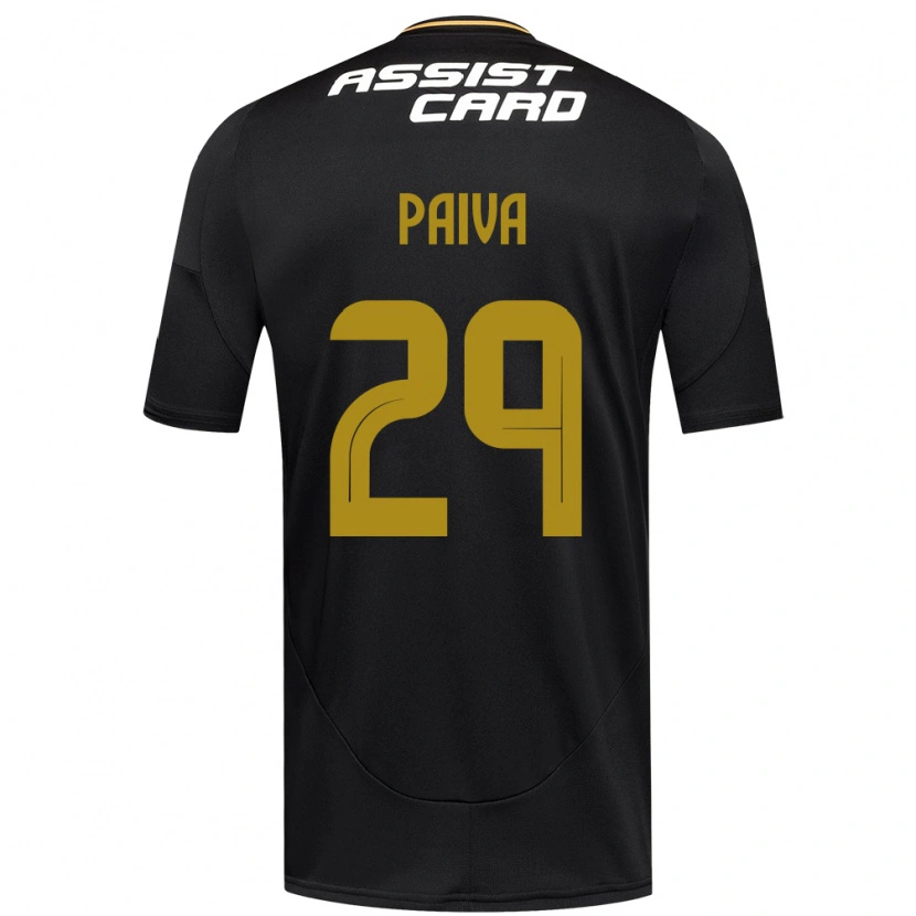 Danxen Kinder Guillermo Paiva #29 Schwarz Weiß Auswärtstrikot Trikot 2025/26 T-Shirt