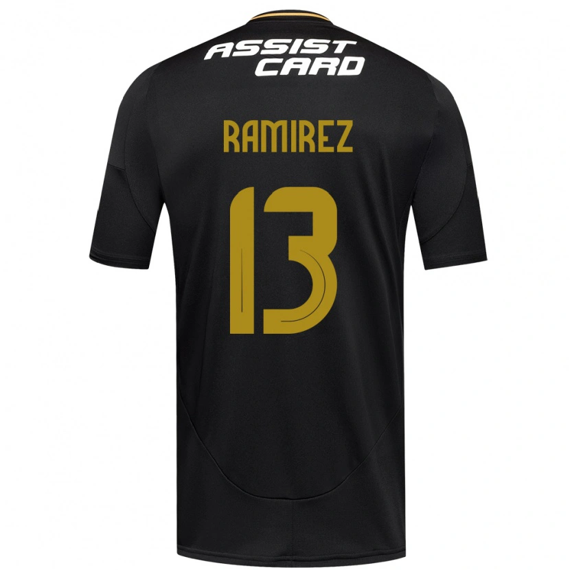 Danxen Kinder Fernanda Ramírez #13 Schwarz Weiß Auswärtstrikot Trikot 2025/26 T-Shirt