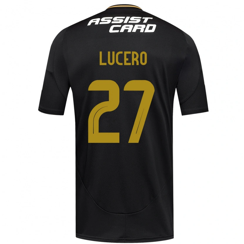 Danxen Kinder Valentina Lucero #27 Schwarz Weiß Auswärtstrikot Trikot 2025/26 T-Shirt