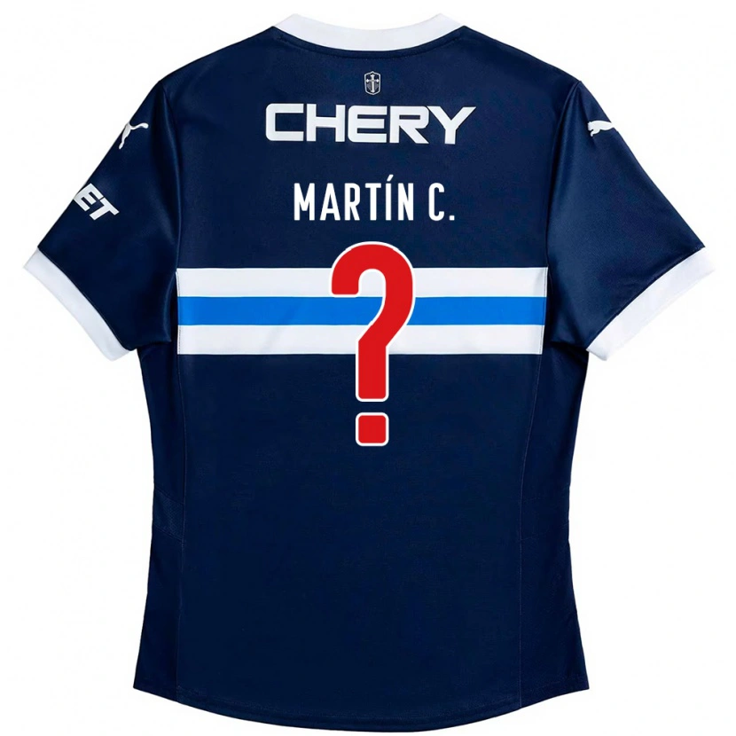 Danxen Kinder Martín Contreras #0 Königsblau Weiß Auswärtstrikot Trikot 2025/26 T-Shirt