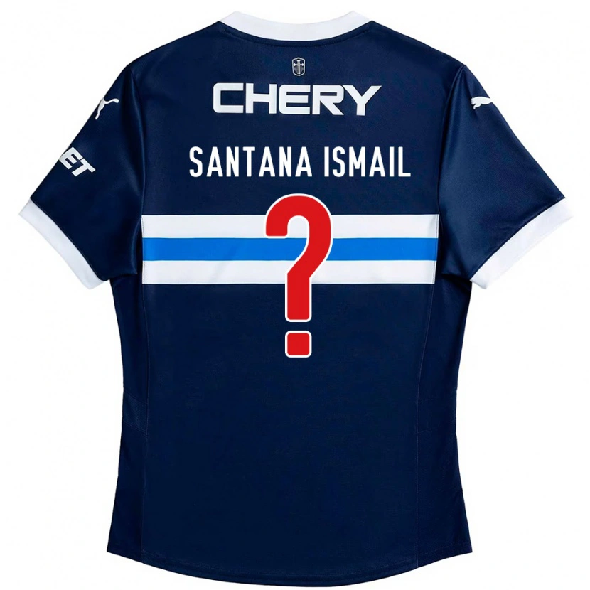 Danxen Kinder Benjamin Santana Ismail #0 Königsblau Weiß Auswärtstrikot Trikot 2025/26 T-Shirt