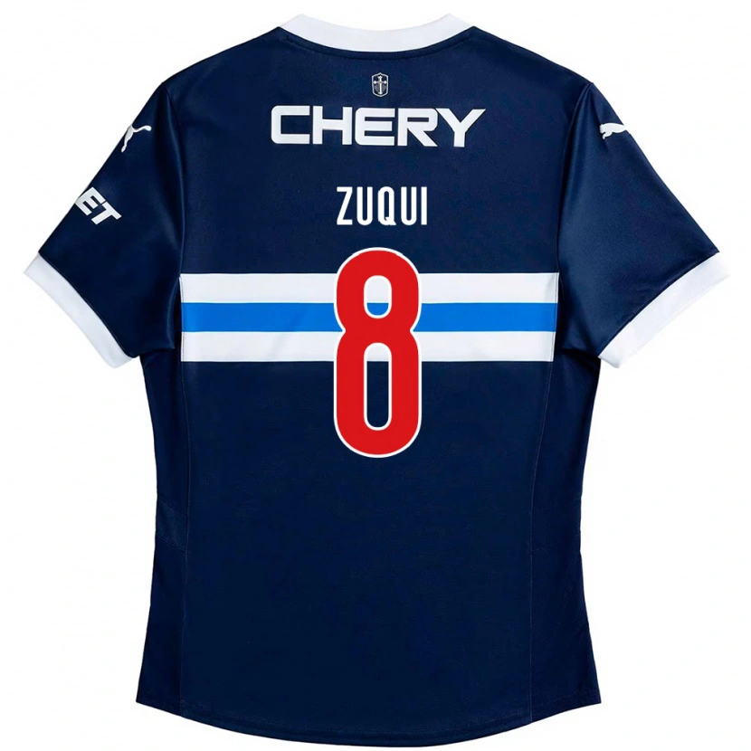 Danxen Kinder Fernando Zuqui #8 Königsblau Weiß Auswärtstrikot Trikot 2025/26 T-Shirt