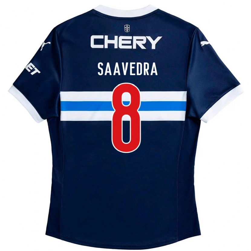 Danxen Kinder Ignacio Saavedra #8 Königsblau Weiß Auswärtstrikot Trikot 2025/26 T-Shirt