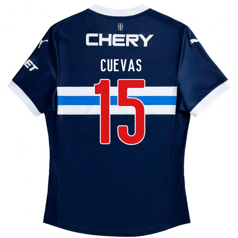 Danxen Kinder Cristian Cuevas #15 Königsblau Weiß Auswärtstrikot Trikot 2025/26 T-Shirt