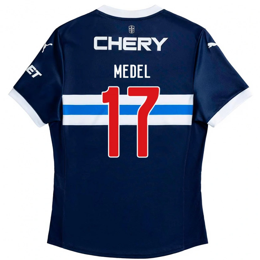 Danxen Kinder Gary Medel #17 Königsblau Weiß Auswärtstrikot Trikot 2025/26 T-Shirt