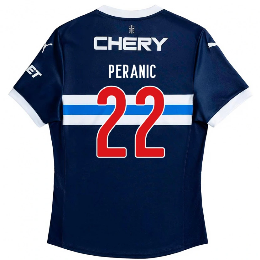 Danxen Kinder Nicolás Peranic #22 Königsblau Weiß Auswärtstrikot Trikot 2025/26 T-Shirt