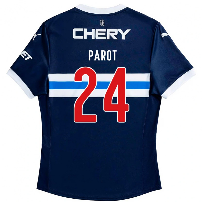 Danxen Kinder Alfonso Parot #24 Königsblau Weiß Auswärtstrikot Trikot 2025/26 T-Shirt