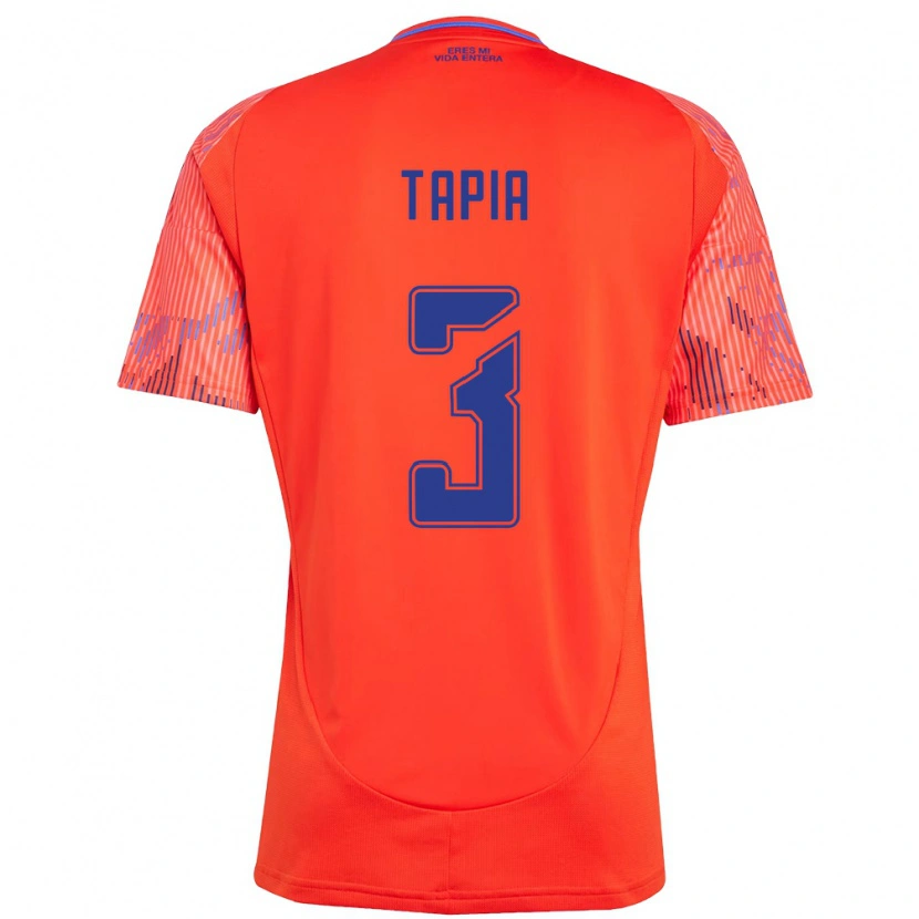 Danxen Kinder Ignacio Tapia #3 Orange Rot Auswärtstrikot Trikot 2025/26 T-Shirt