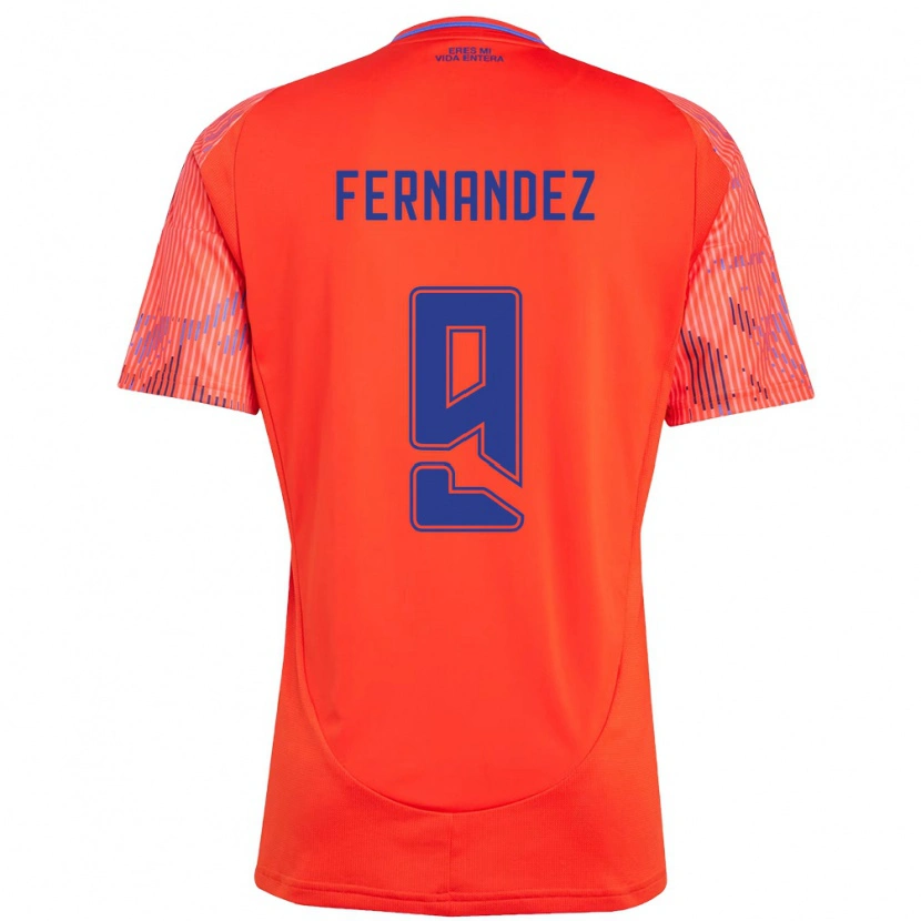 Danxen Kinder Leandro Fernández #9 Orange Rot Auswärtstrikot Trikot 2025/26 T-Shirt