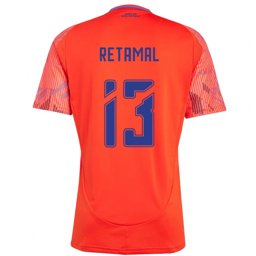 Danxen Kinder David Retamal #13 Orange Rot Auswärtstrikot Trikot 2025/26 T-Shirt