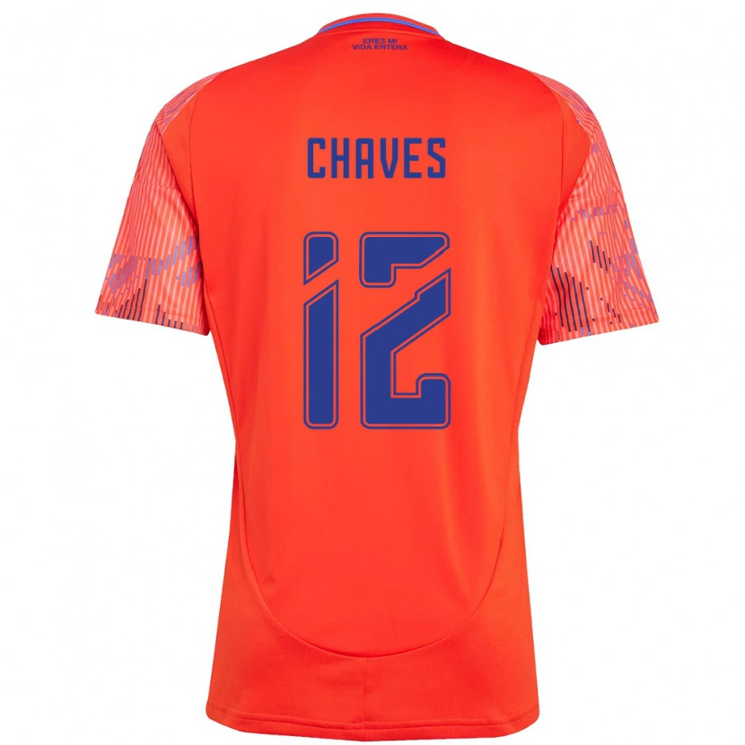 Danxen Kinder Abigail Chaves #12 Orange Rot Auswärtstrikot Trikot 2025/26 T-Shirt