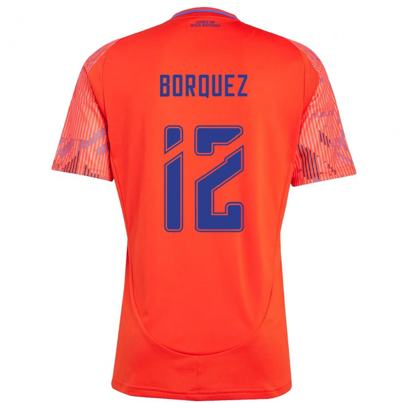 Danxen Kinder Gabriela Bórquez #12 Orange Rot Auswärtstrikot Trikot 2025/26 T-Shirt