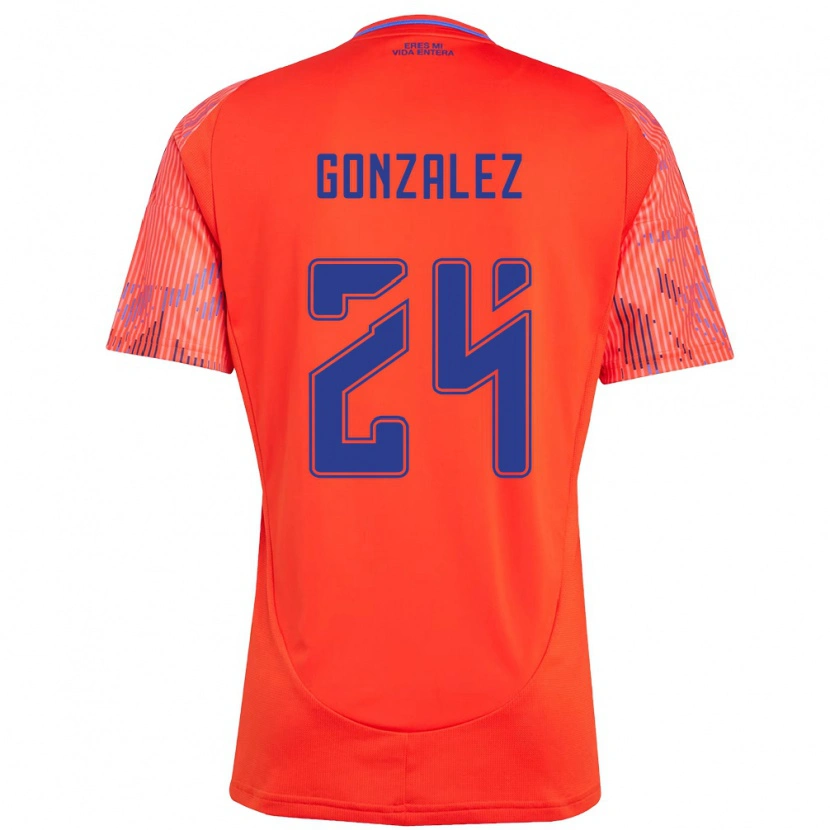 Danxen Kinder Emma González #24 Orange Rot Auswärtstrikot Trikot 2025/26 T-Shirt