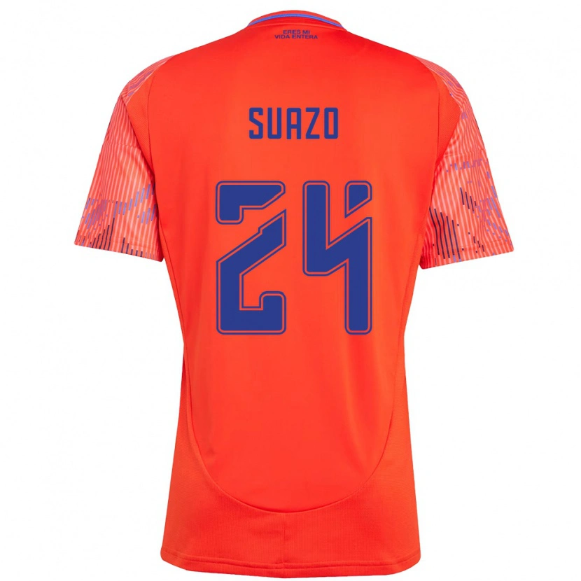 Danxen Kinder Arantza Suazo #24 Orange Rot Auswärtstrikot Trikot 2025/26 T-Shirt